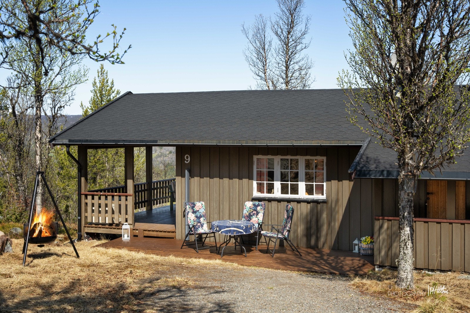 Solrikt uteområde Galleribilde