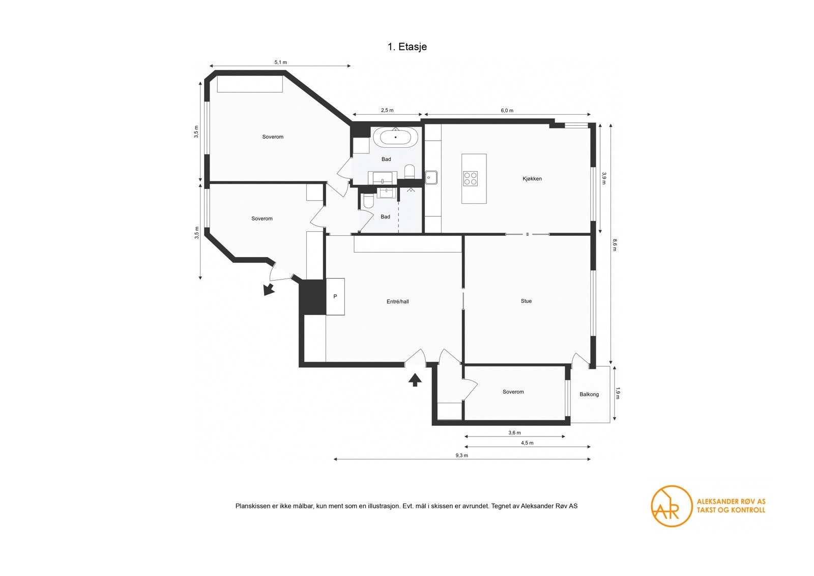 Plantegning 1. Etasje Galleribilde