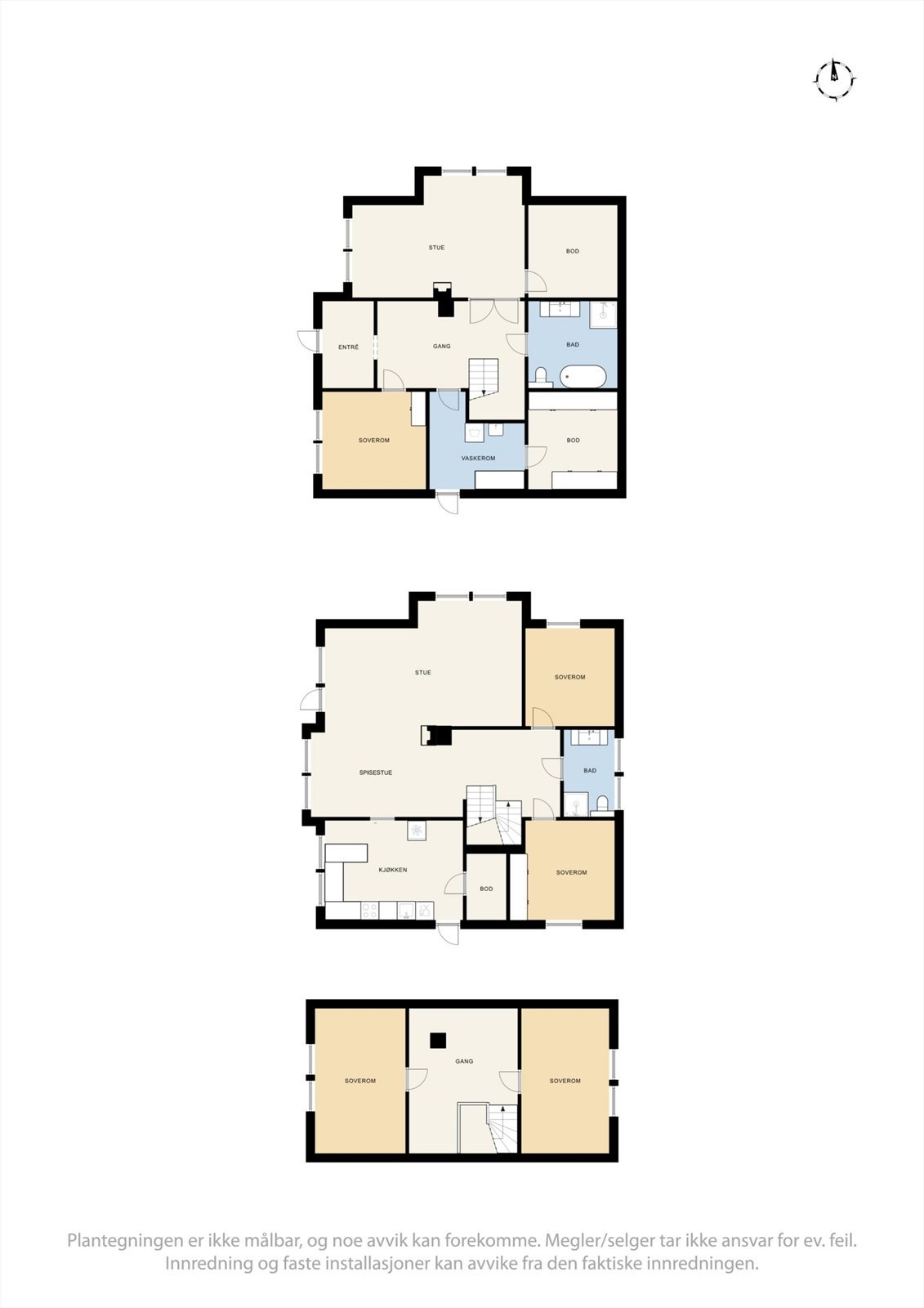 Plantegning alle plan. Galleribilde