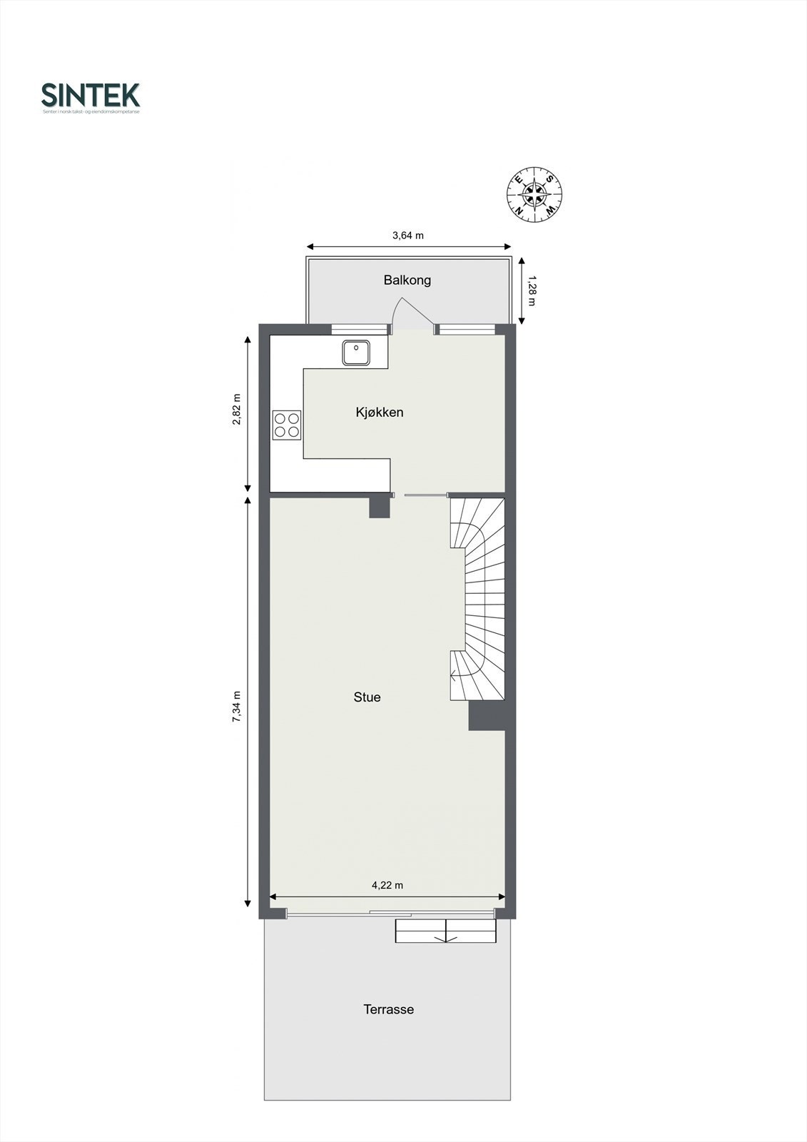 Plantegning 1. etasje Galleribilde