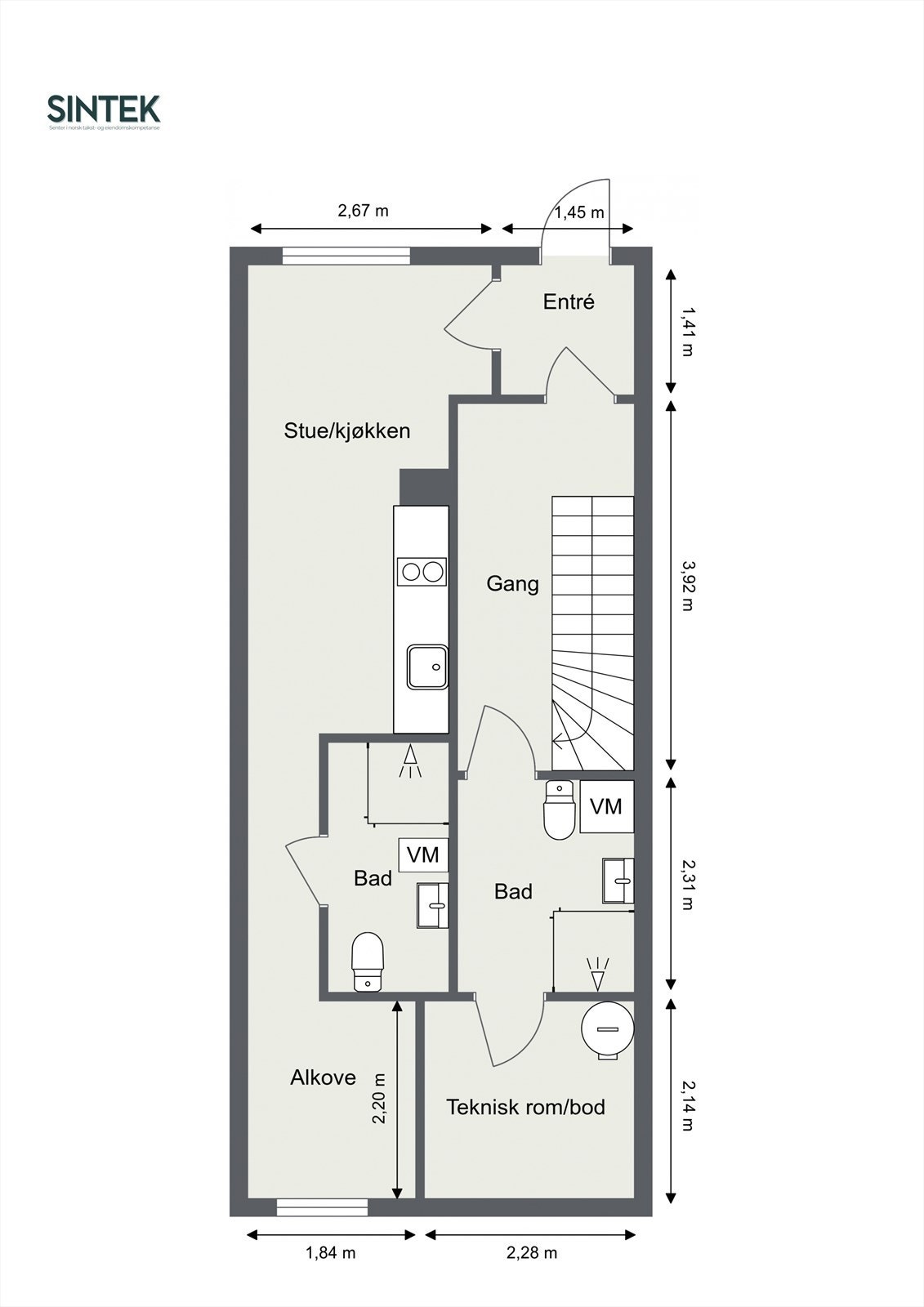 Plantegning underetasje Galleribilde