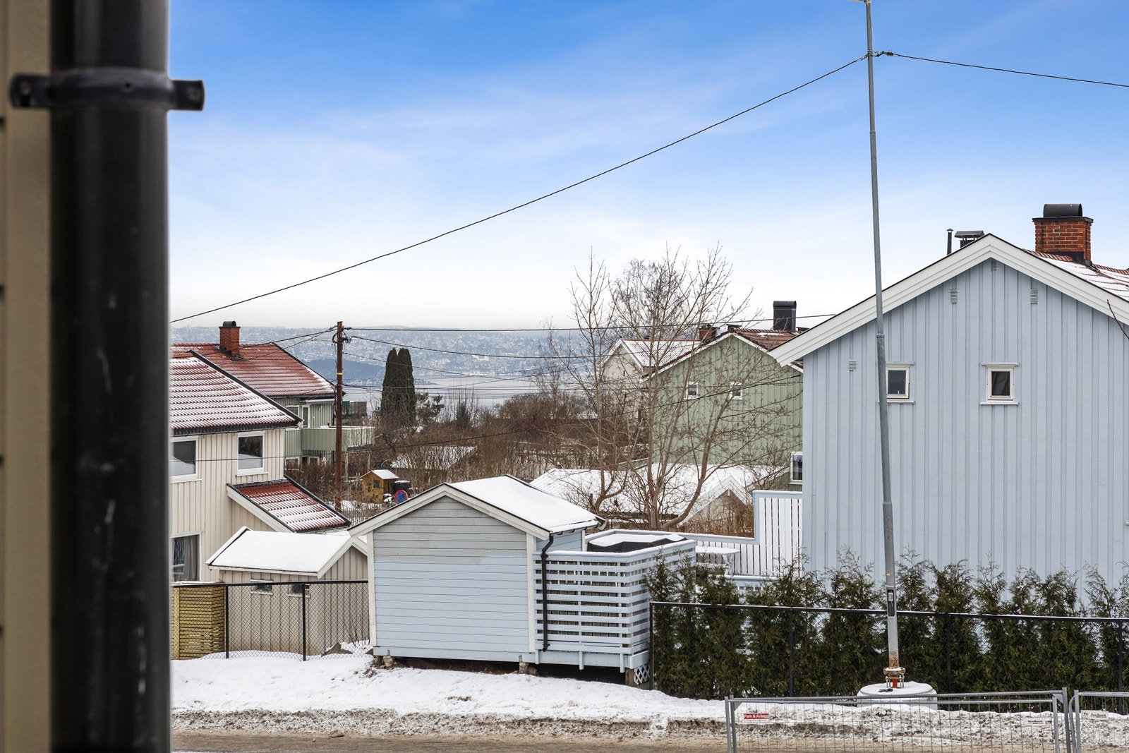 Utsikt mot Bunnefjorden fra balkongen. Galleribilde