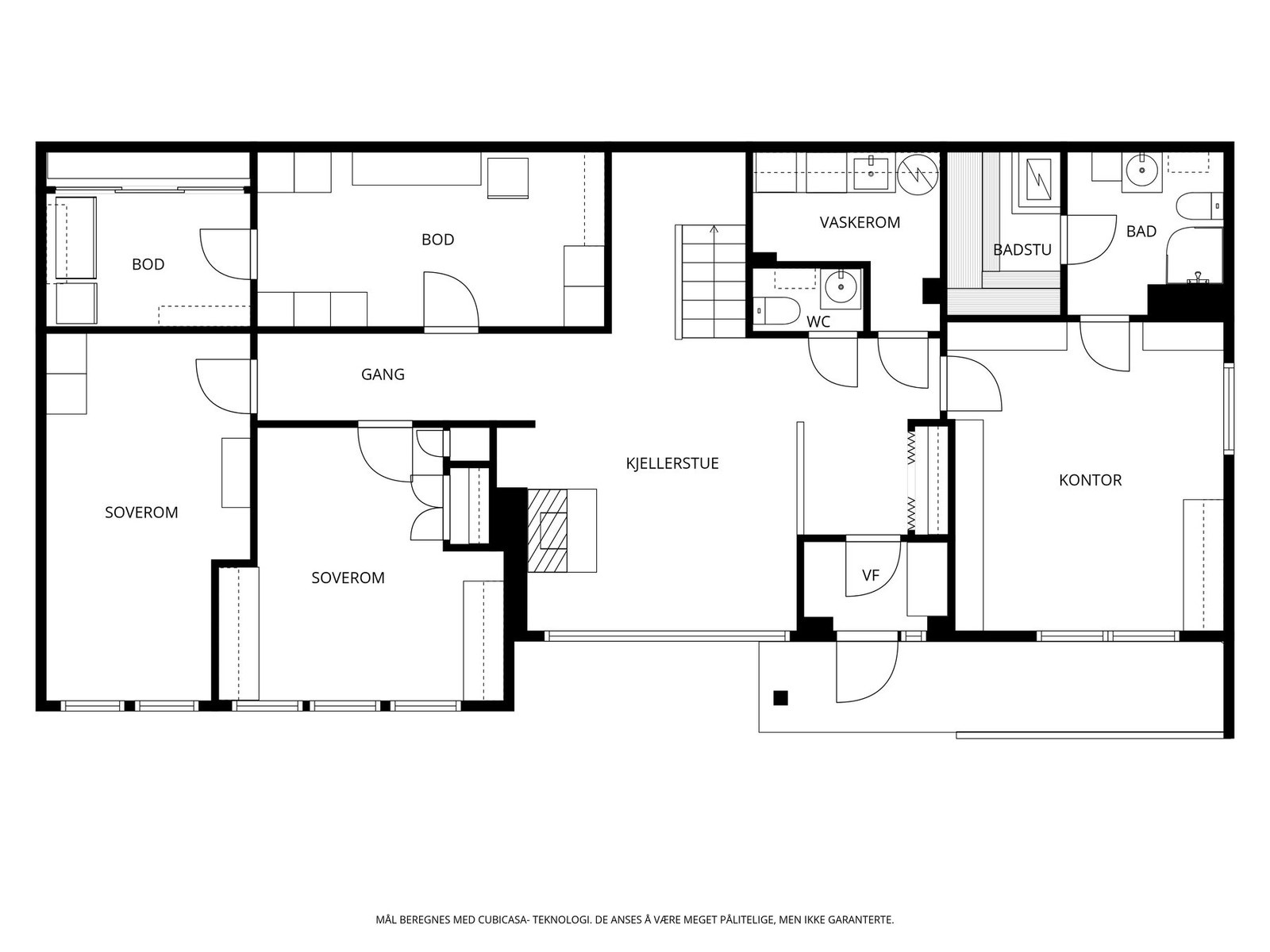 Plantegning underetasje Galleribilde