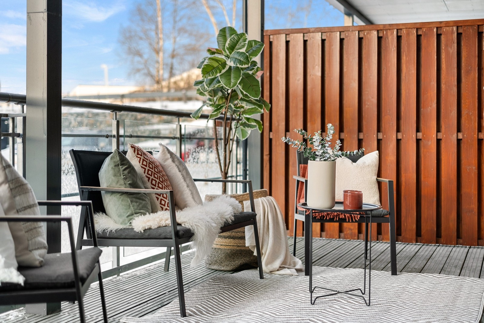 Detaljbilde balkong. Galleribilde