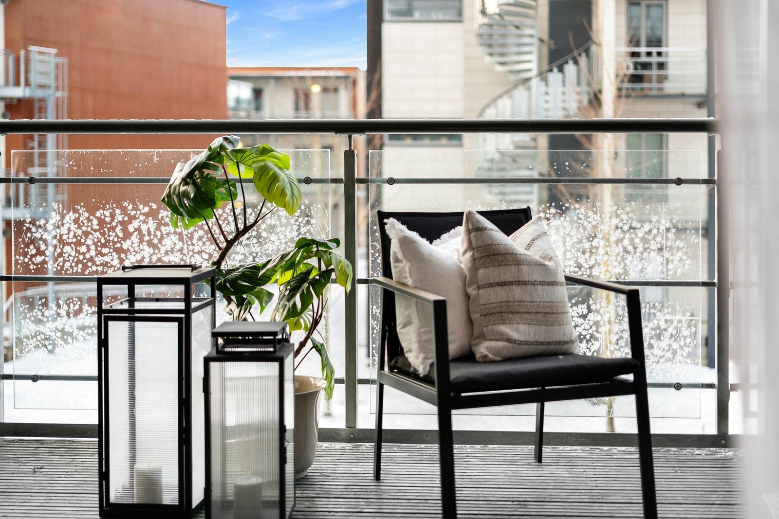 Detaljbilde balkong. Galleribilde