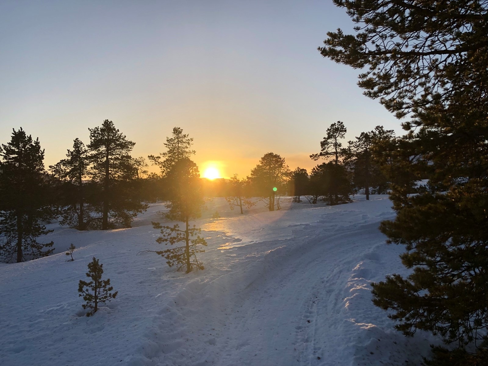 Fatbikeløype like uten for boligen. (Privatfoto) Galleribilde