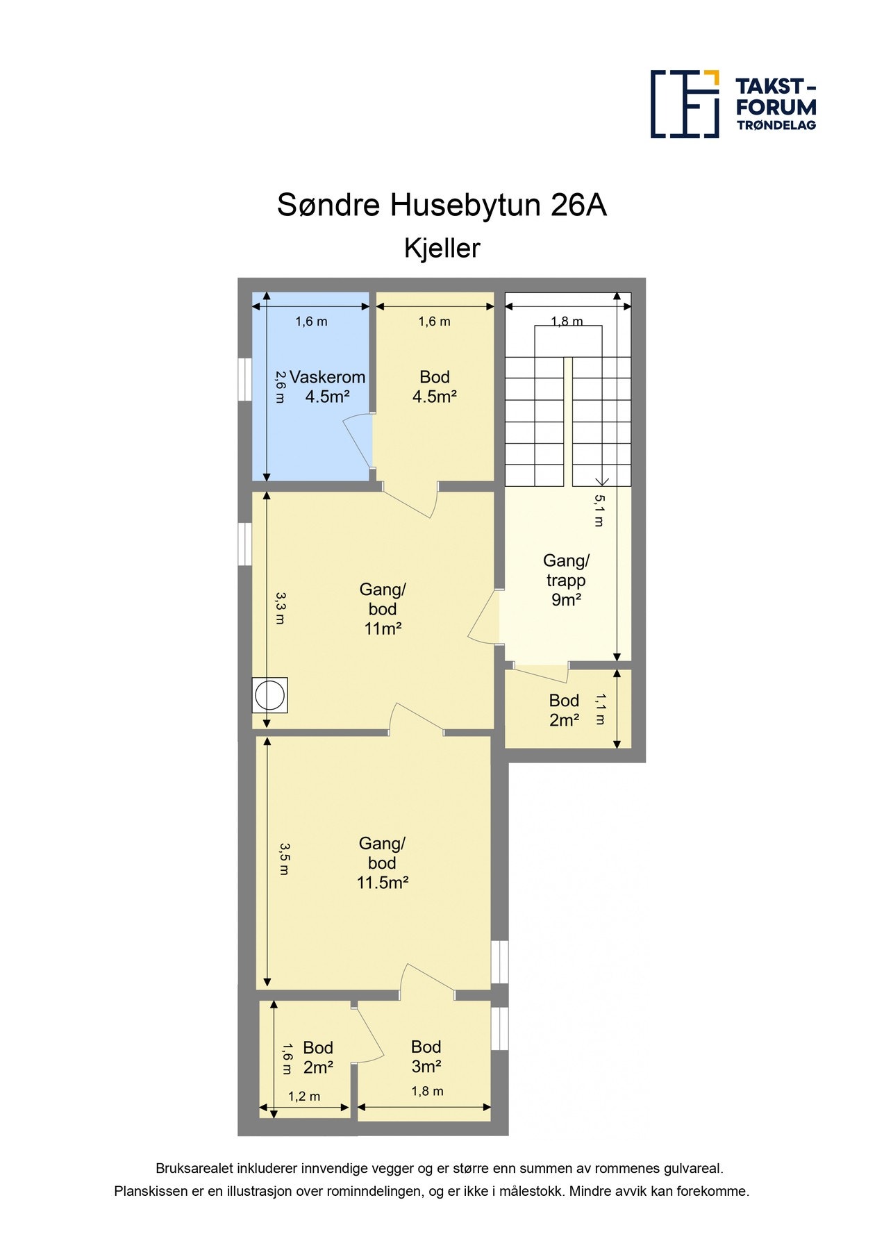 Planskisse kjeller. Galleribilde