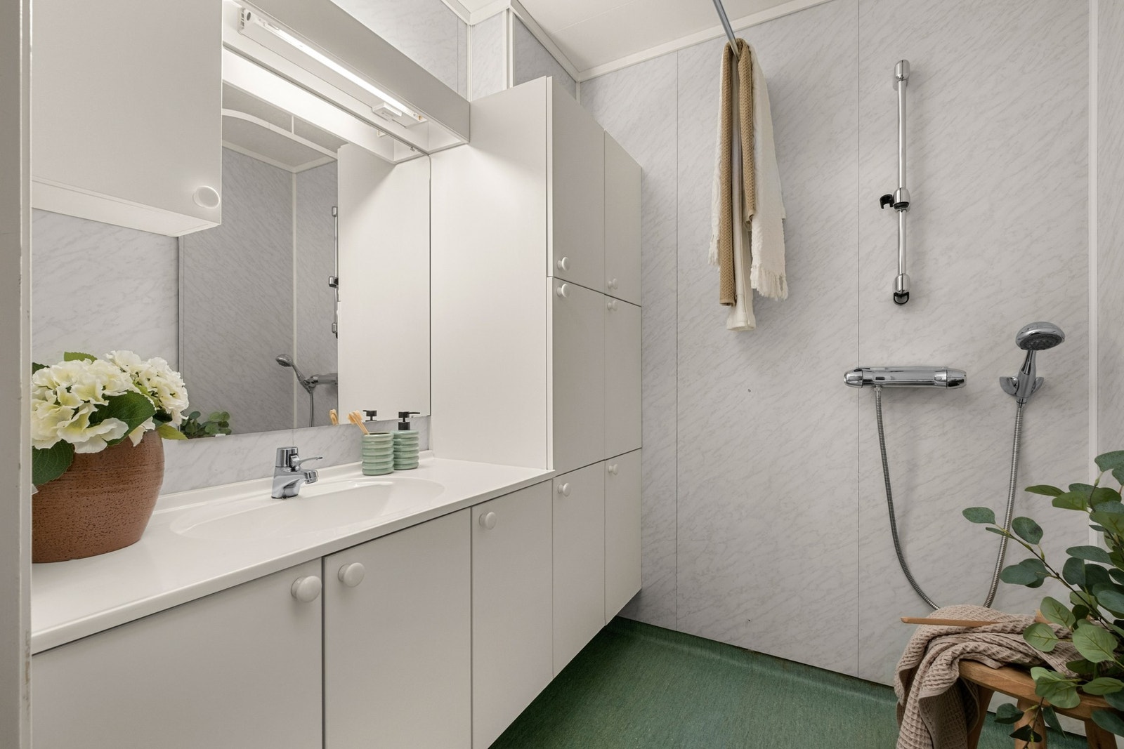 Badet på første halvplan er på 3 kvm. Galleribilde