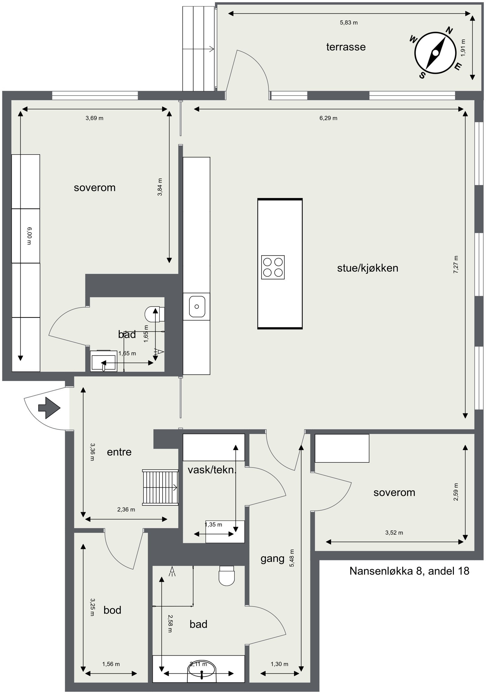 Plantegning Galleribilde