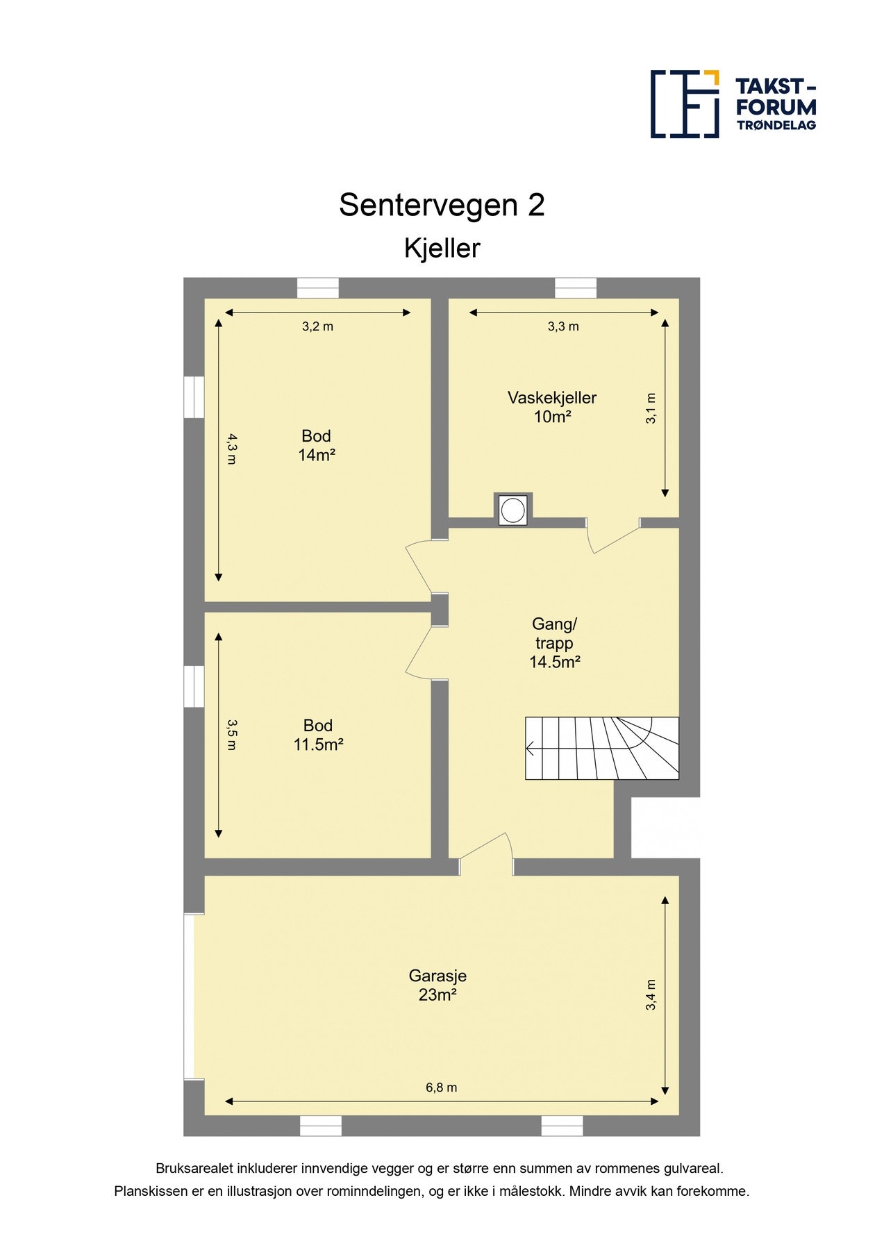 Plantegning kjelleretasje. Galleribilde