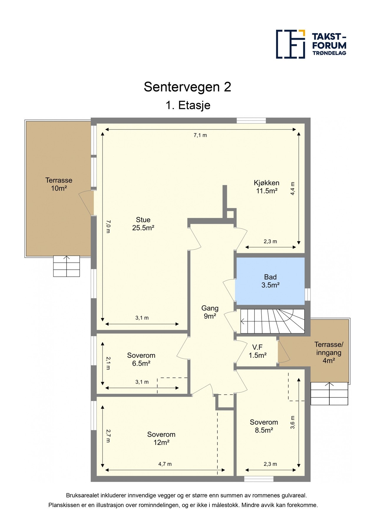 Plantegning 1. etasje. Galleribilde