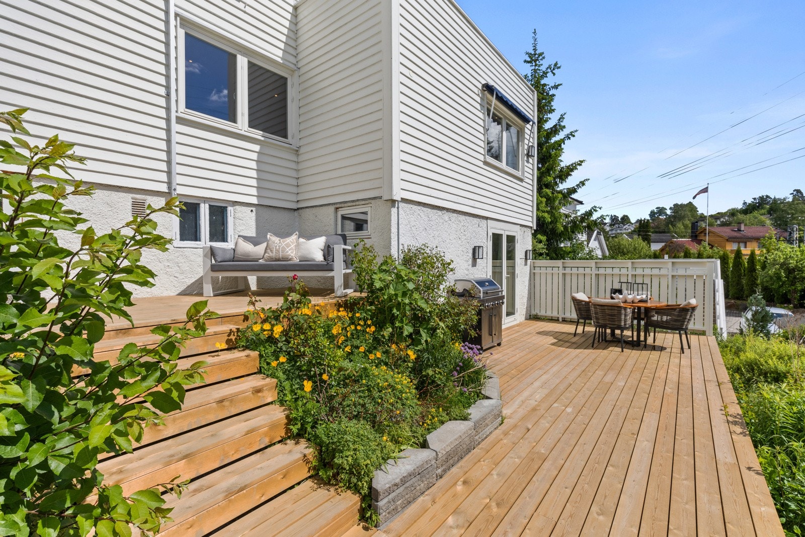 Nyetablerte uteplasser i flere nivåer (2024). Galleribilde