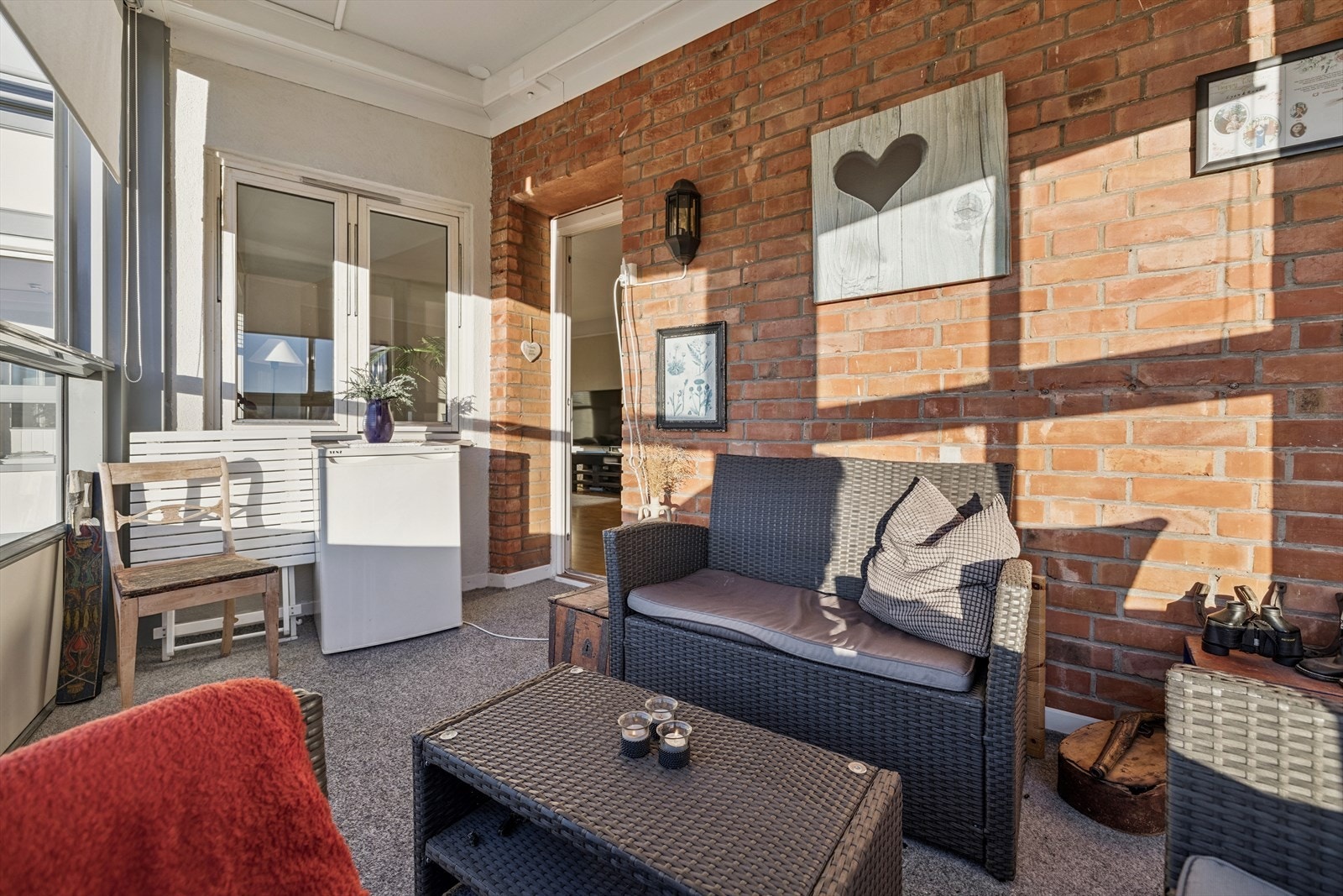 Adkomst til den store verandaen fra stue. Galleribilde