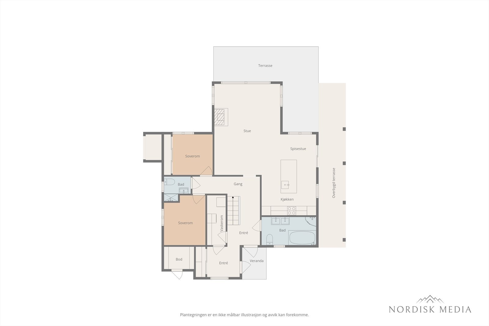 Plantegning hovedplanet. Galleribilde