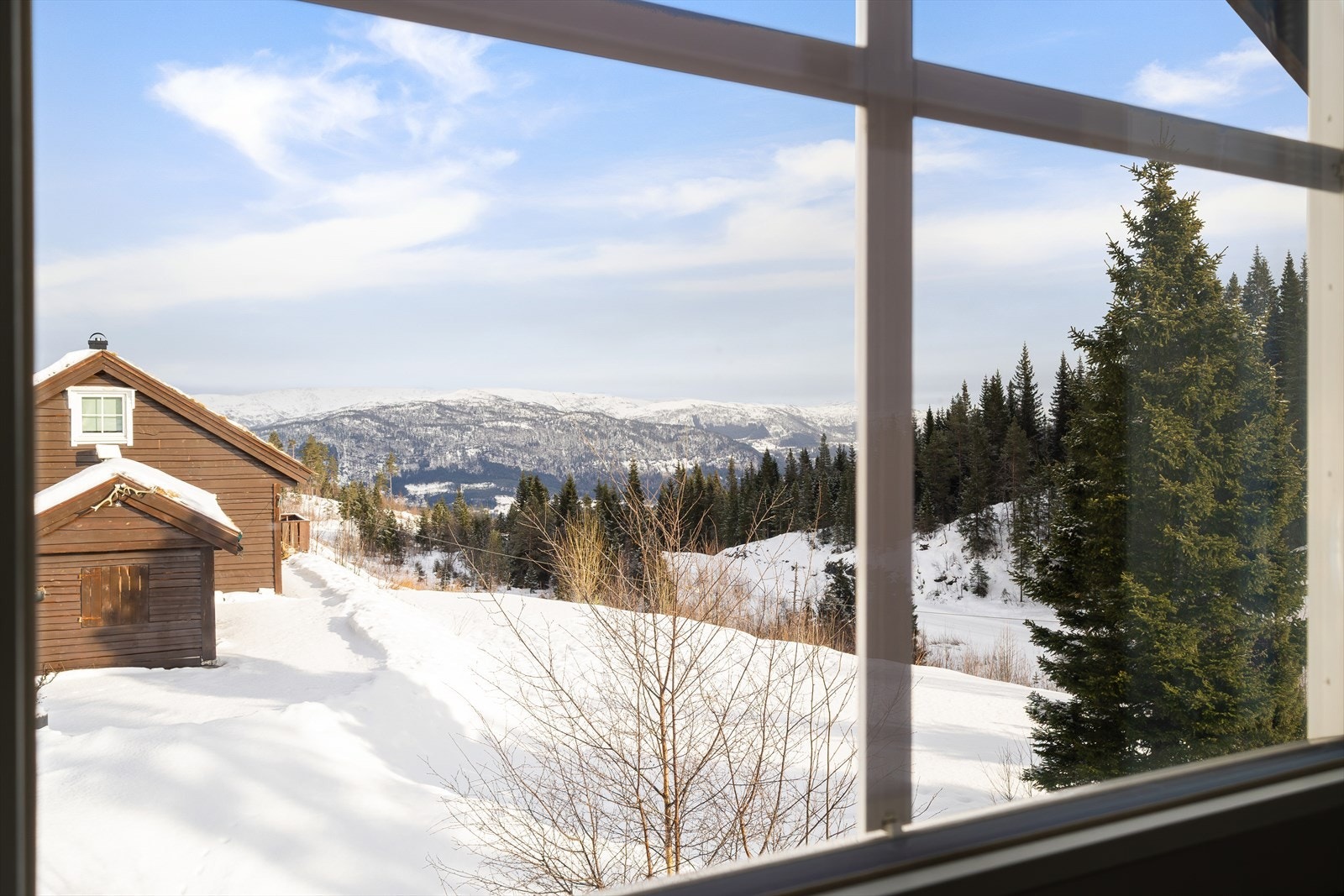 Flott utsikt fra soverommet. Galleribilde