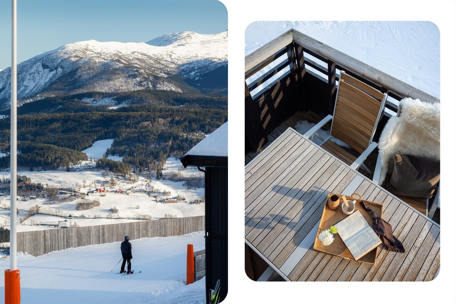 Nyt morgenkaffen med skiheisen som nærmeste nabo. Galleribilde