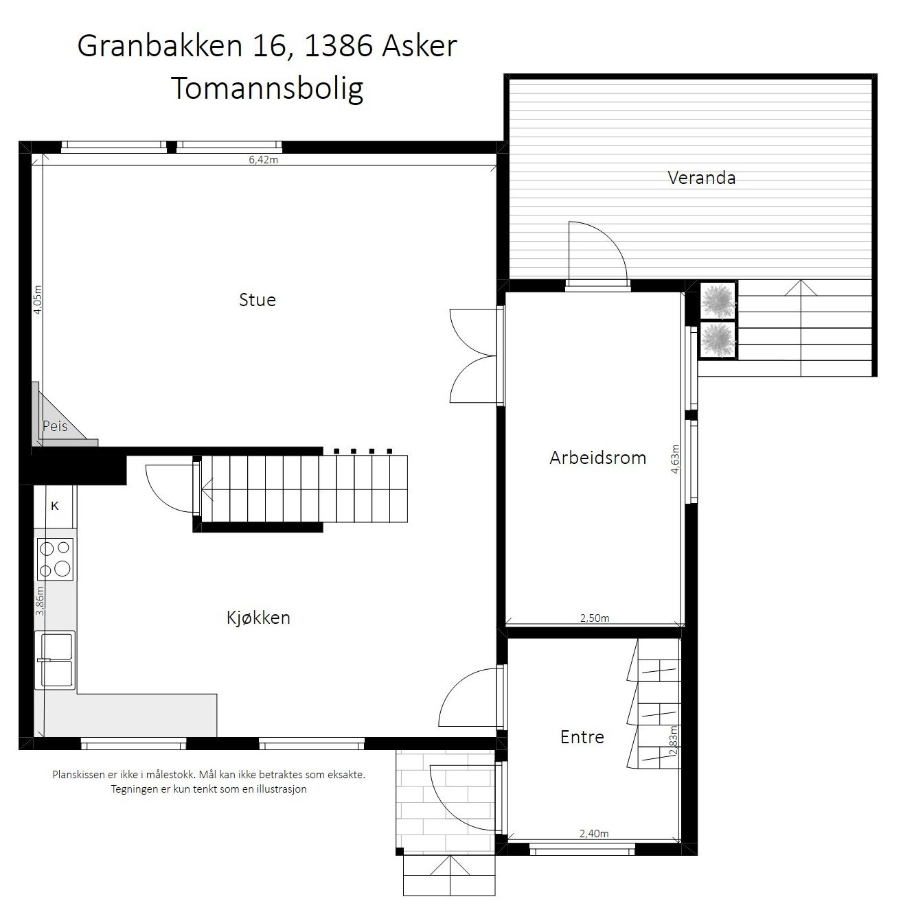 Plantegning 1. etasje. Galleribilde