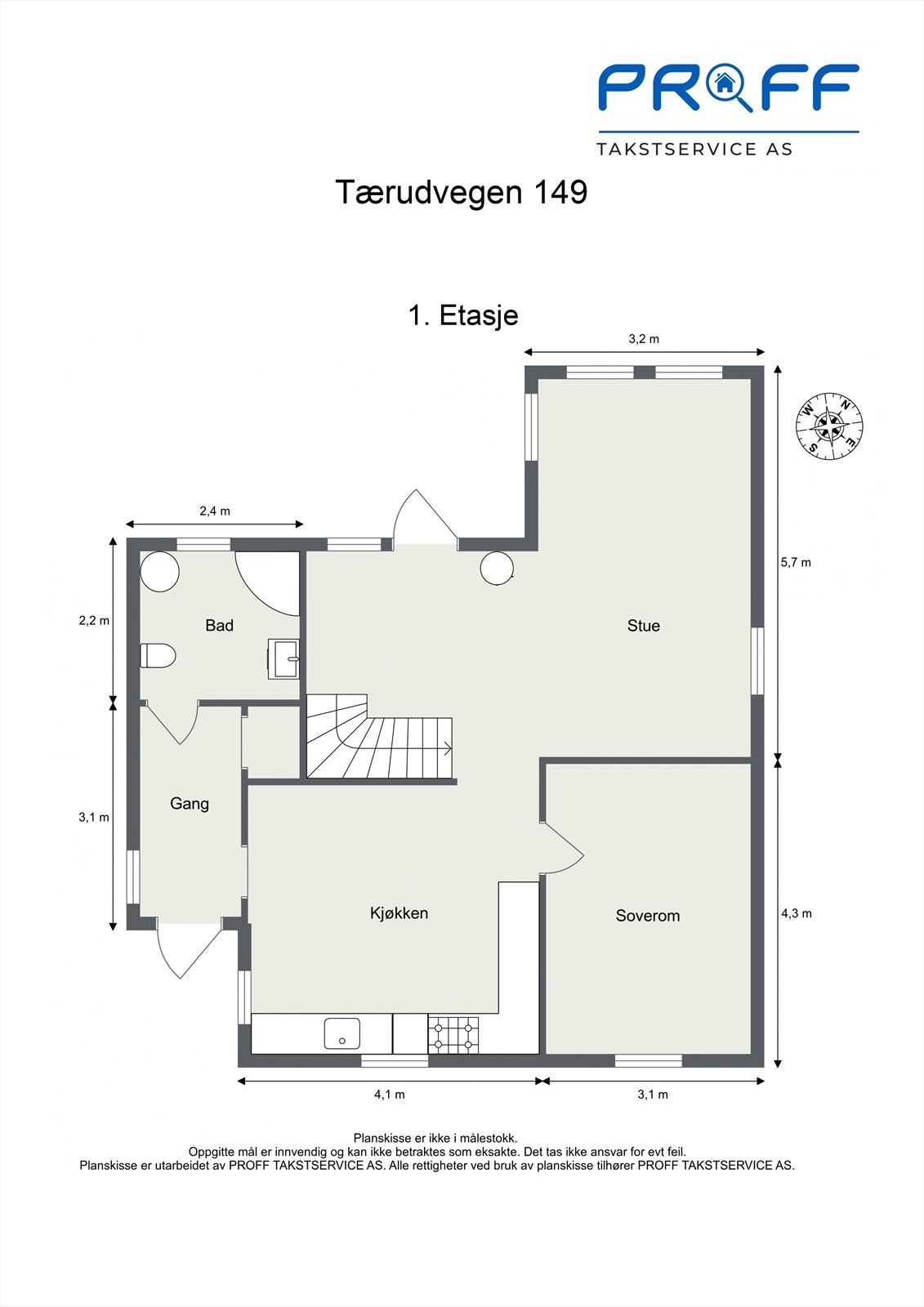 Plantegning 1. etg. Galleribilde