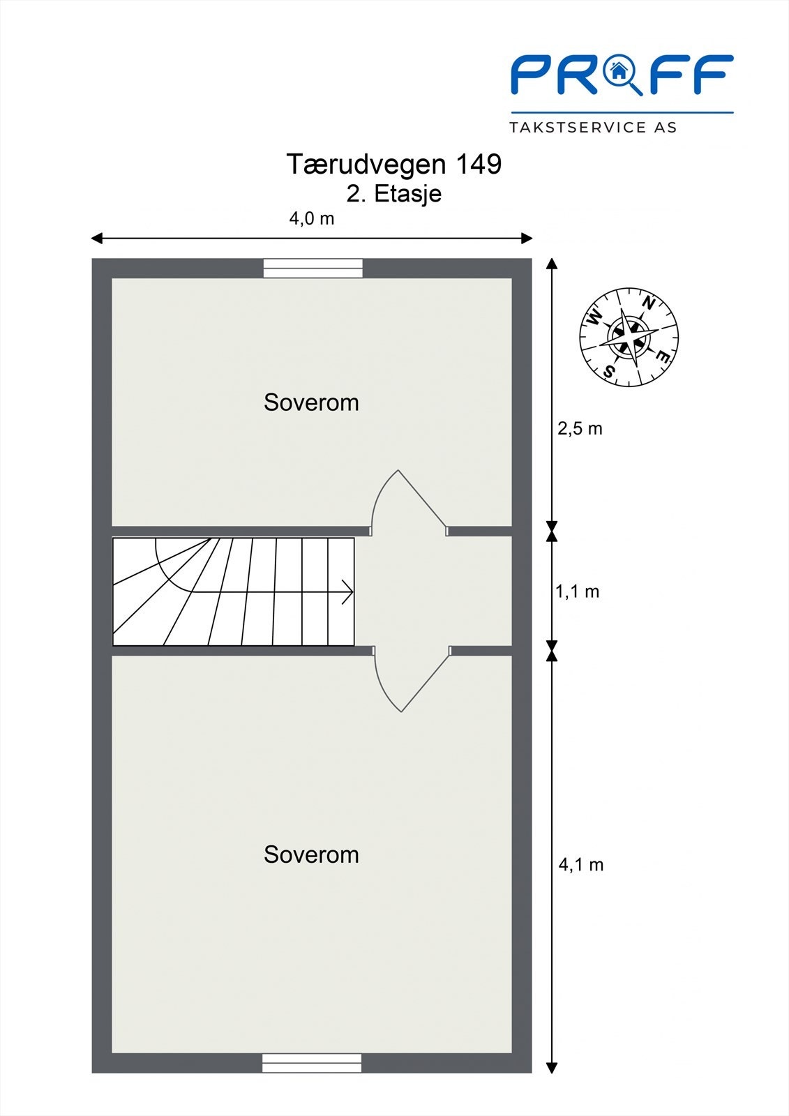 Plantegning 2. etg. Etasjen er innredet uten at det det er søkt eller godkjent, og uten at foreligger godkjente tegninger. Galleribilde