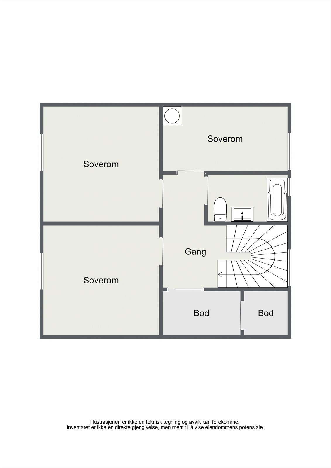 Plantegning 2. etasje Galleribilde