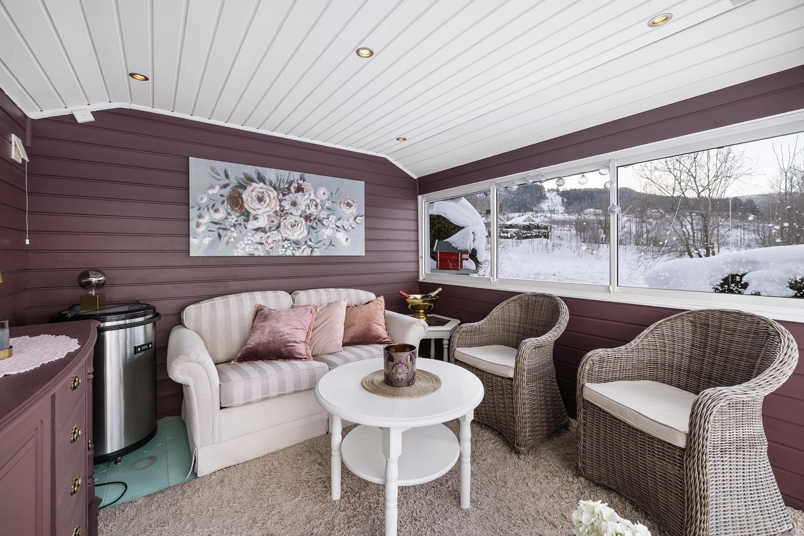 Den hyggelige hagestuen er et perfekt sted for å forlenge utesesongen. Galleribilde