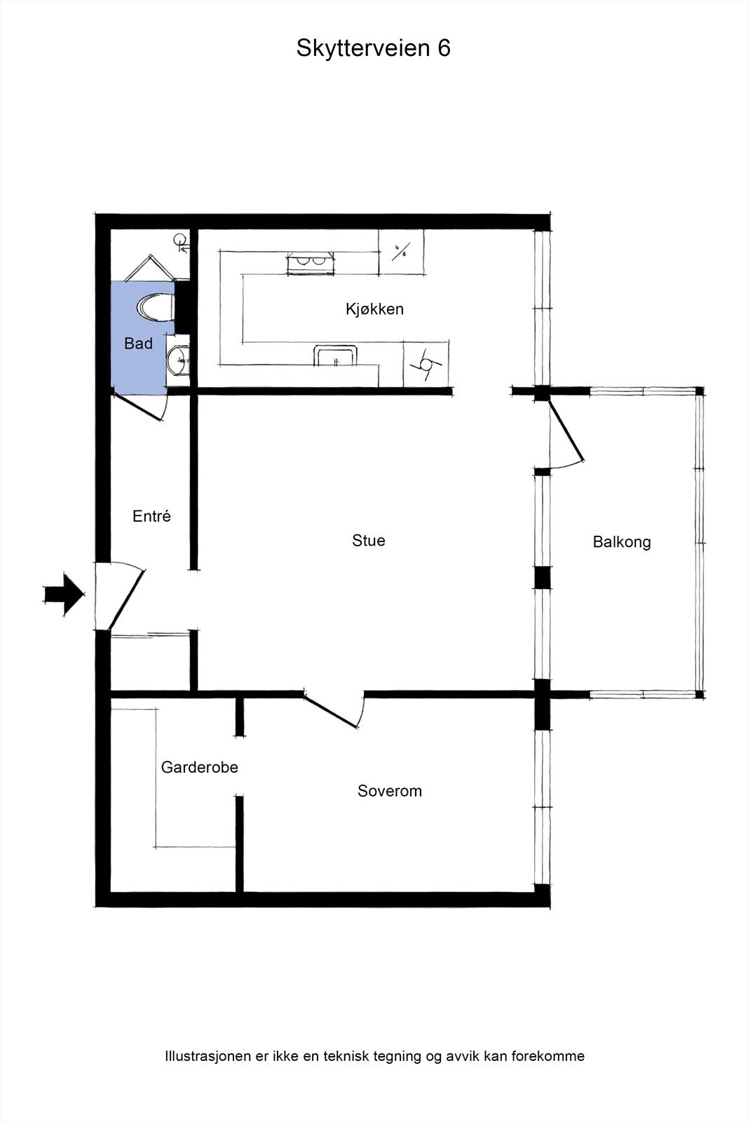 Plantegning - Skytterveien 6 Galleribilde