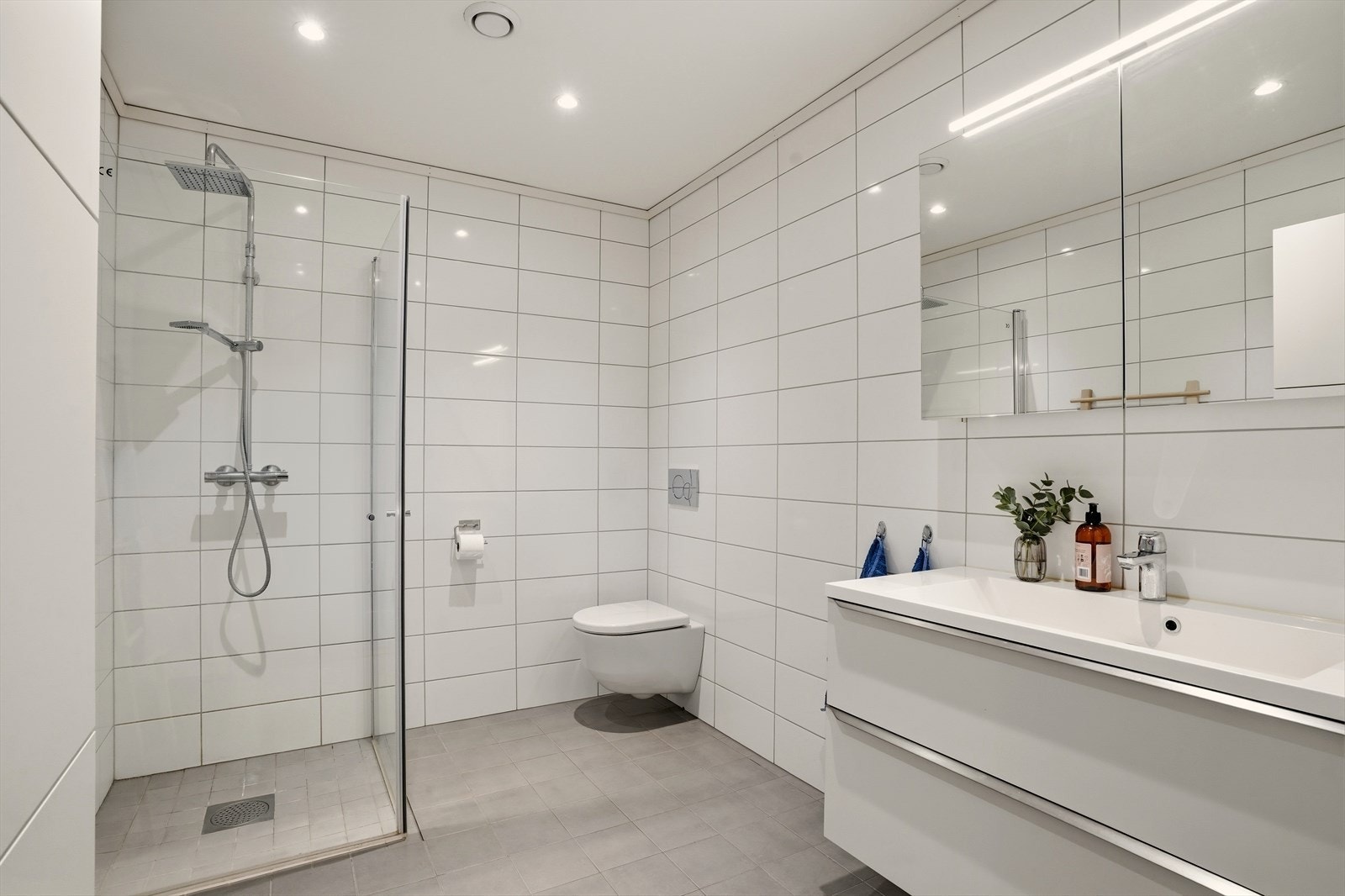 Romslig bad i underetasjen. Galleribilde