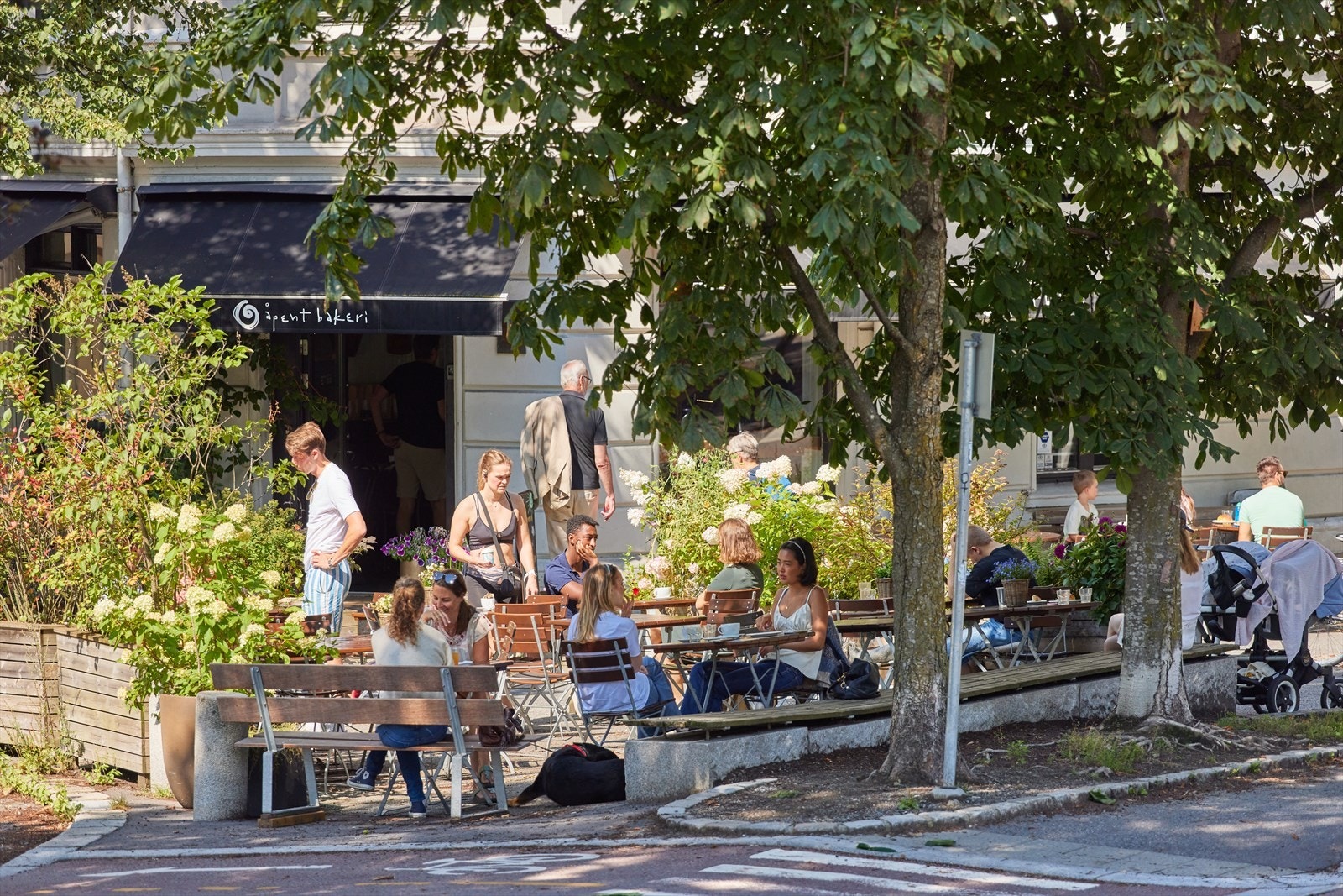 Hos Åpent bakeri får man både kaffe og bakst til helgen. Galleribilde