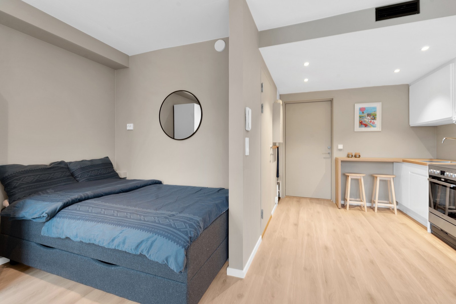 Sengen er praktisk plassert i egen sone. Galleribilde