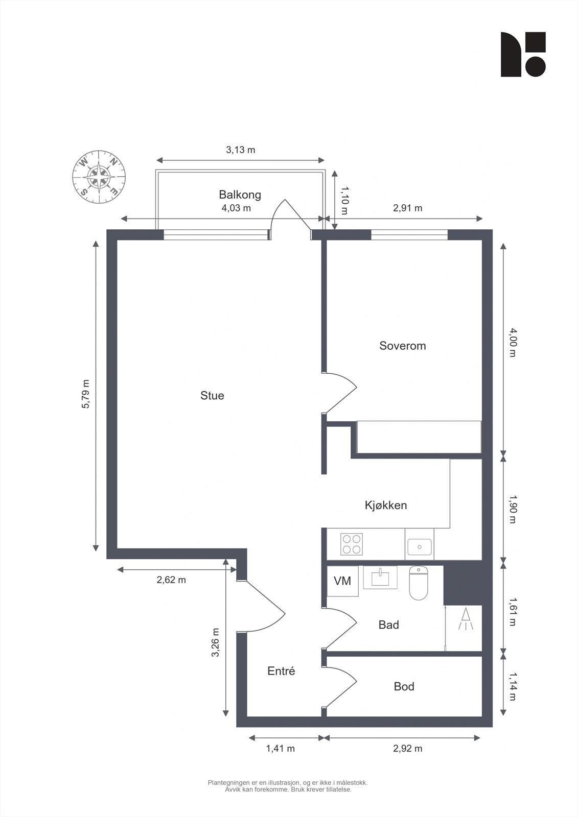 Plantegning Galleribilde