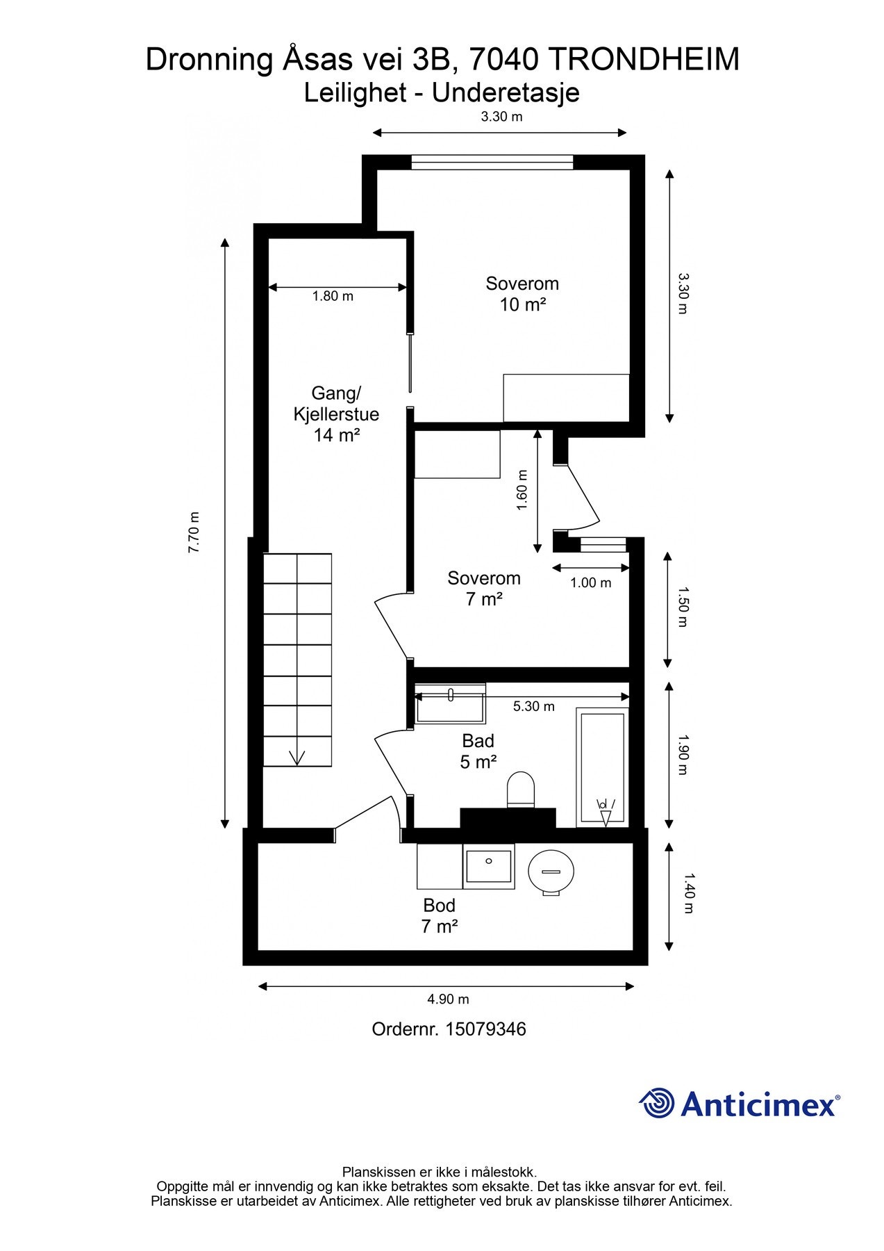 Plantegning - Underetasje Galleribilde