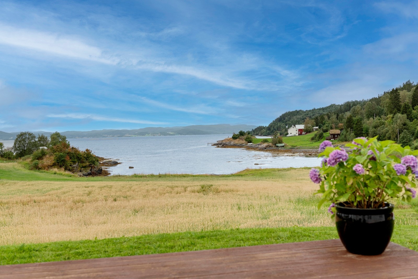 Fantastisk utsikt fra terrasse Galleribilde