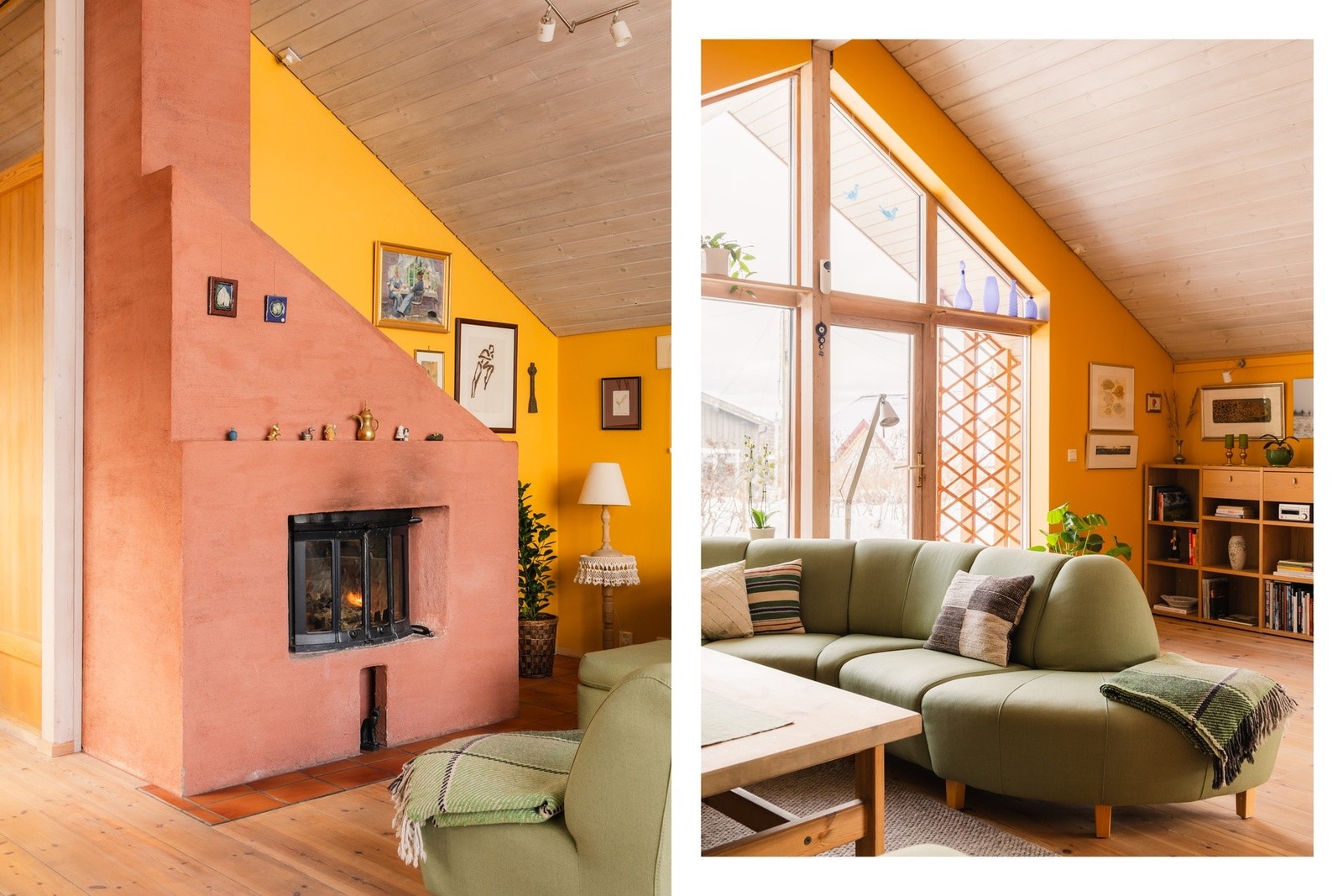 Lunt peisovn i stuen som gir ekstra varme og stemning på kjølige dager. Perfekt for å skape en lun og hyggelig atmosfære gjennom hele året. Galleribilde