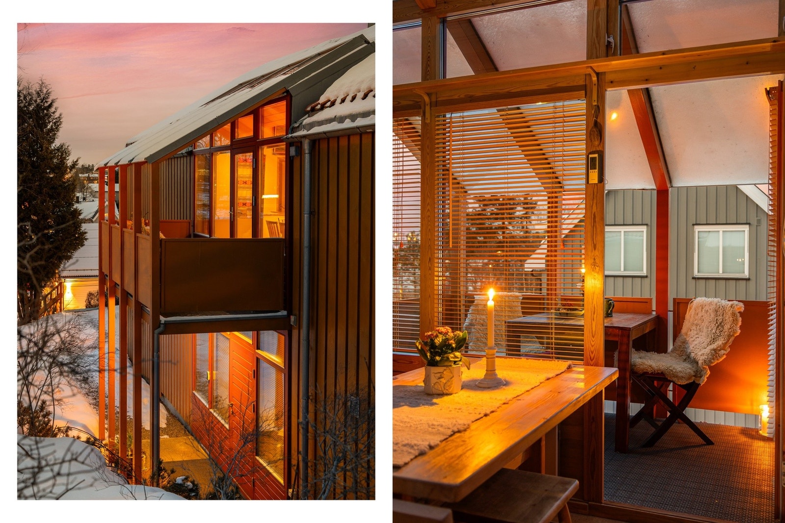 De overbygde balkongene er med på å skape boligens arkitektoniske uttrykk. Her får du et hjem med tydelig karakter og flere gode uterom. Galleribilde