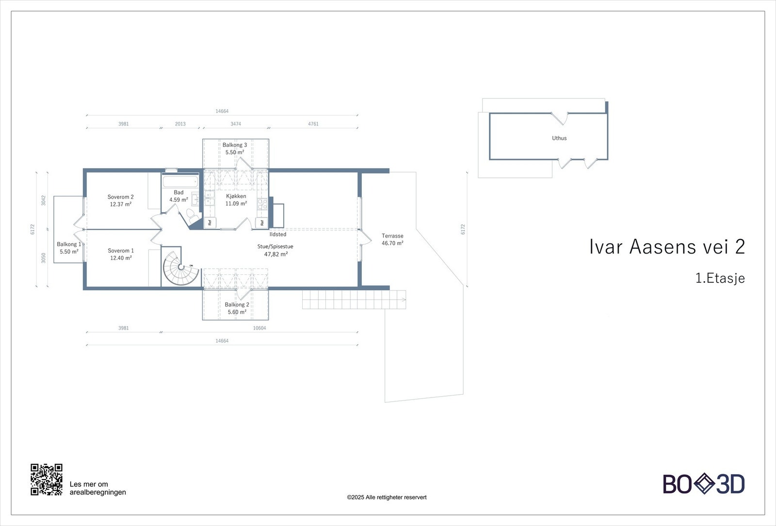 Vi legger planskisse for hovedetasjen er, slik at du kan orientere deg litt før vi går videre. Galleribilde
