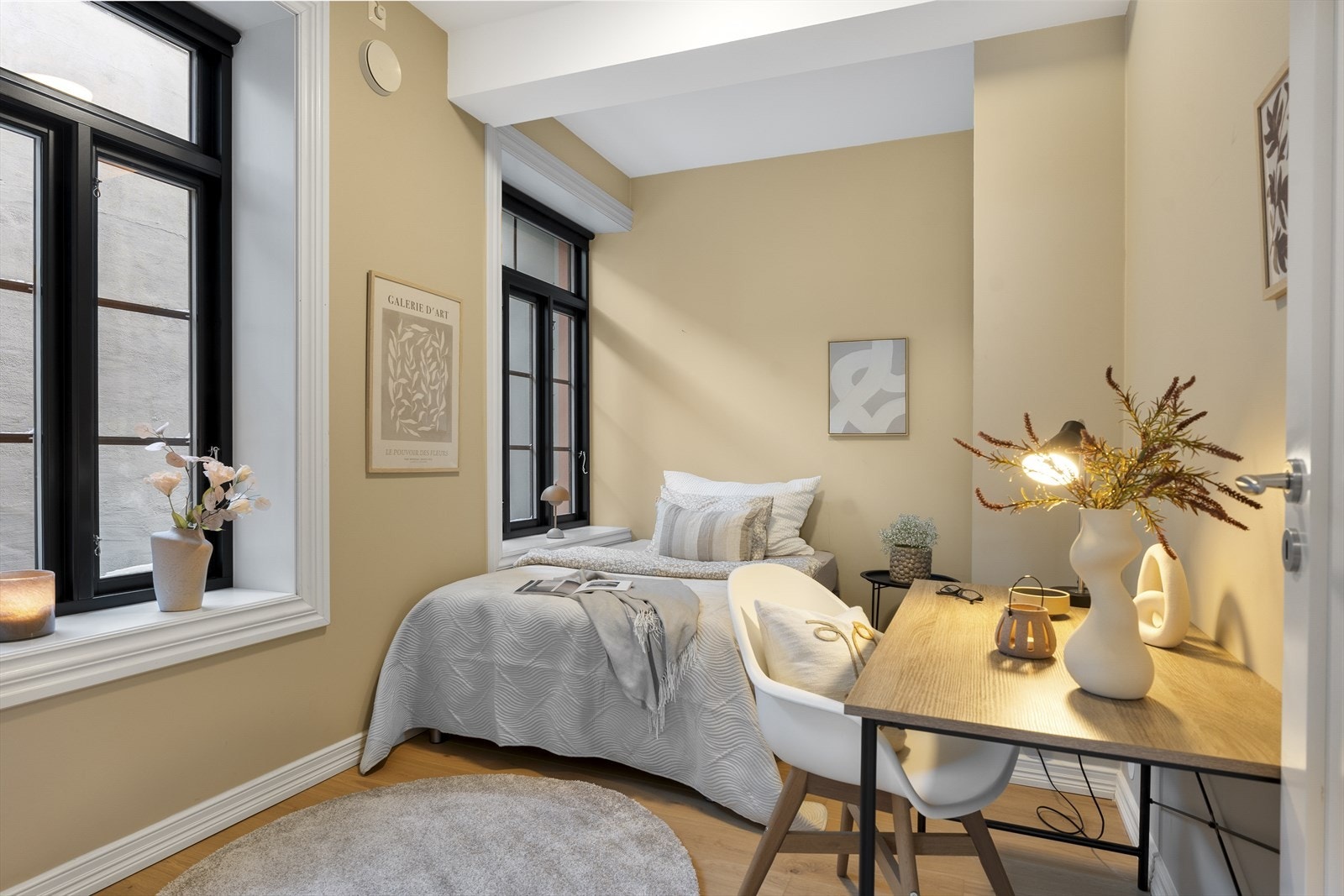 Soverom 2 egner seg godt både som hovedsoverom, barnerom eller kontor/gjesterom. Galleribilde