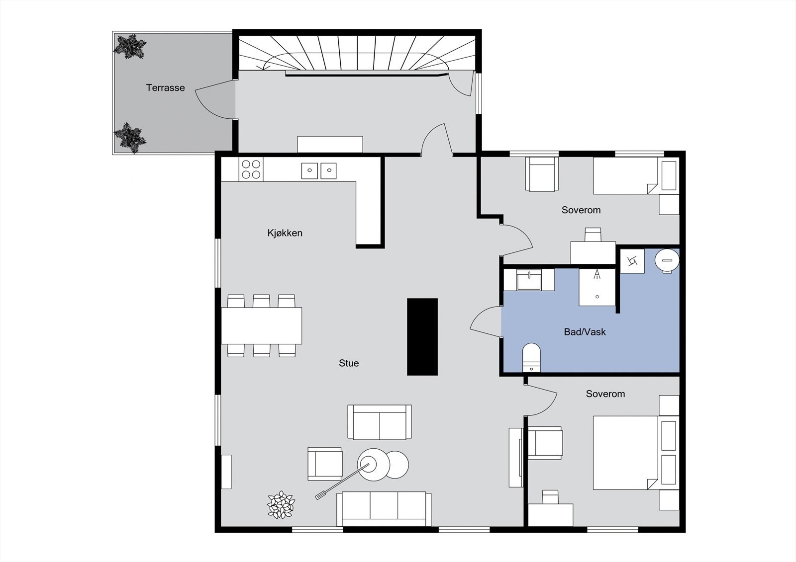 Leiligheten - Planløsning Galleribilde