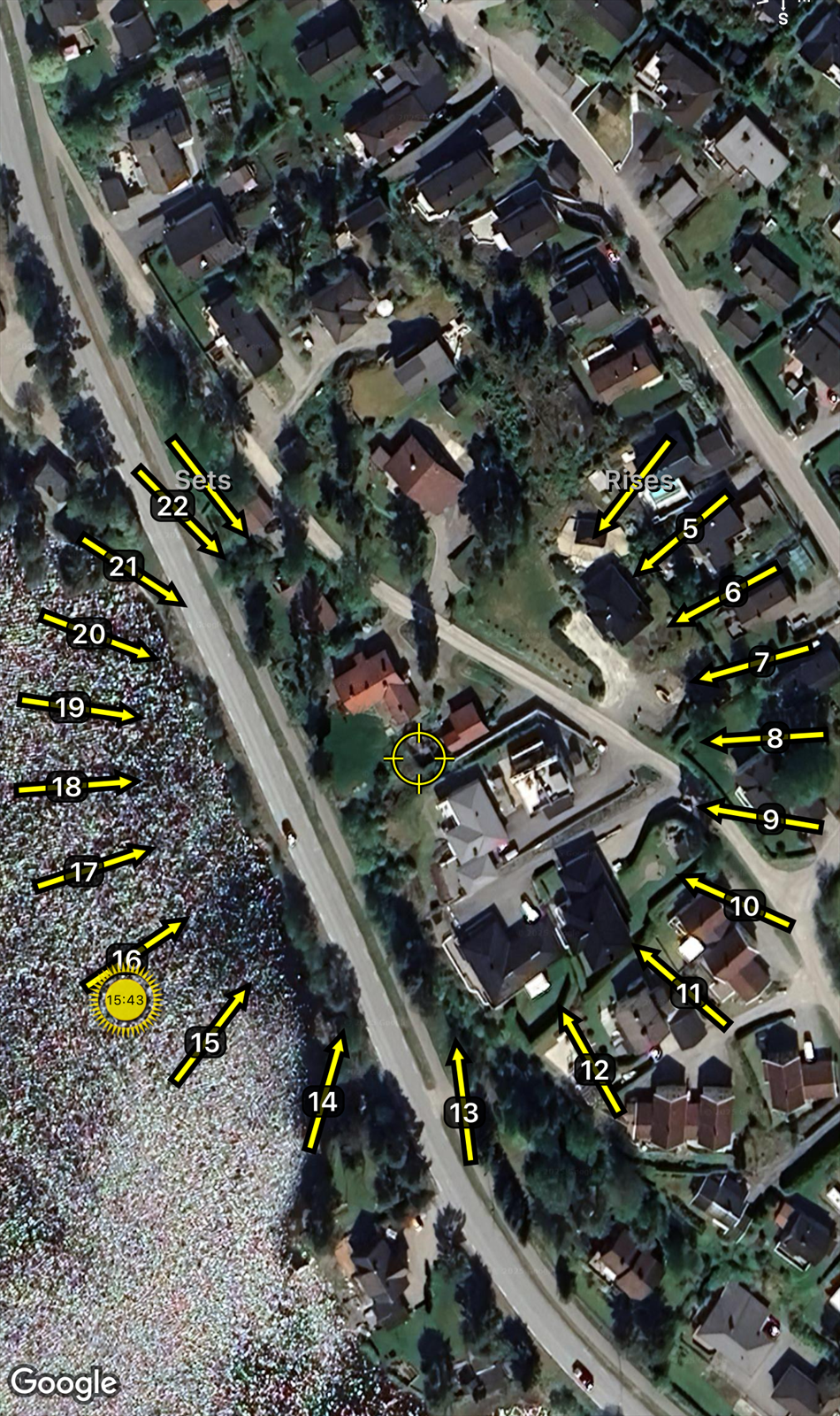 Solkart midtsommers (utklipp fra Sun Seeker) Galleribilde