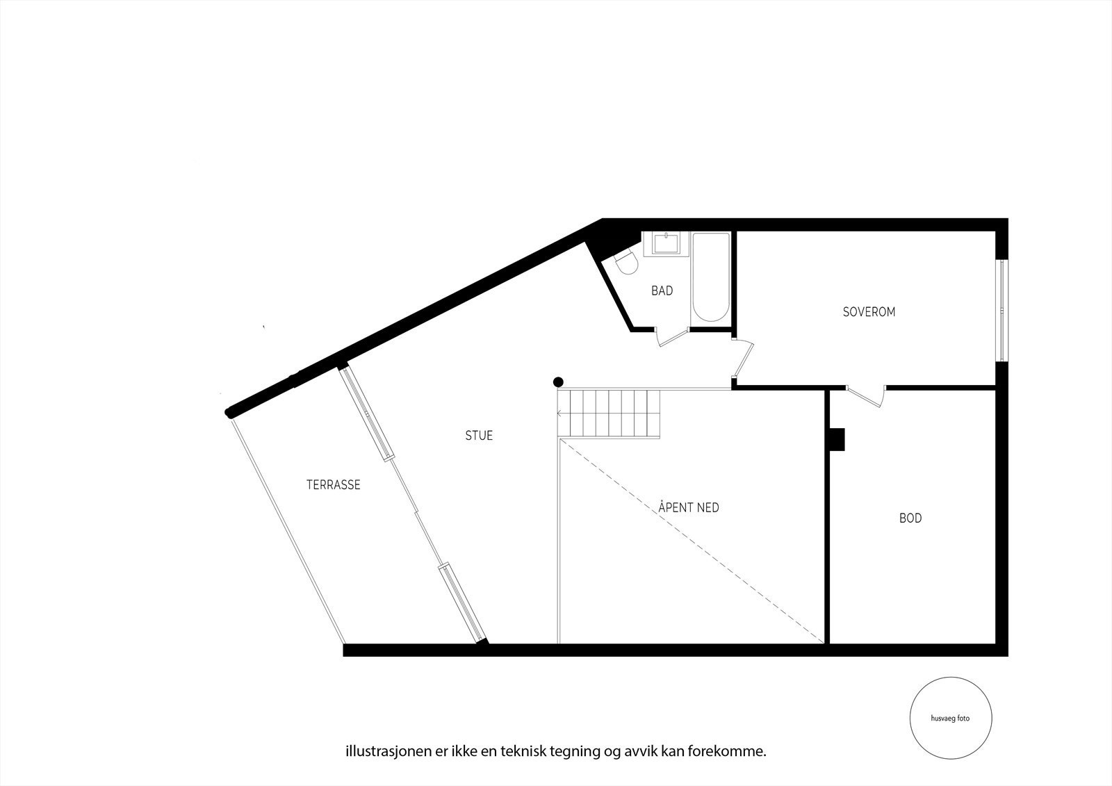 Plantegning loftsetasje Galleribilde