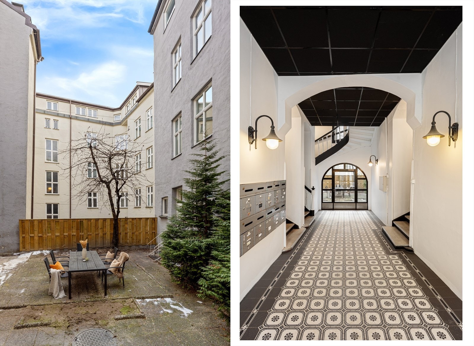 Oppgradert inngangsparti/fellesareal i 2025. Galleribilde