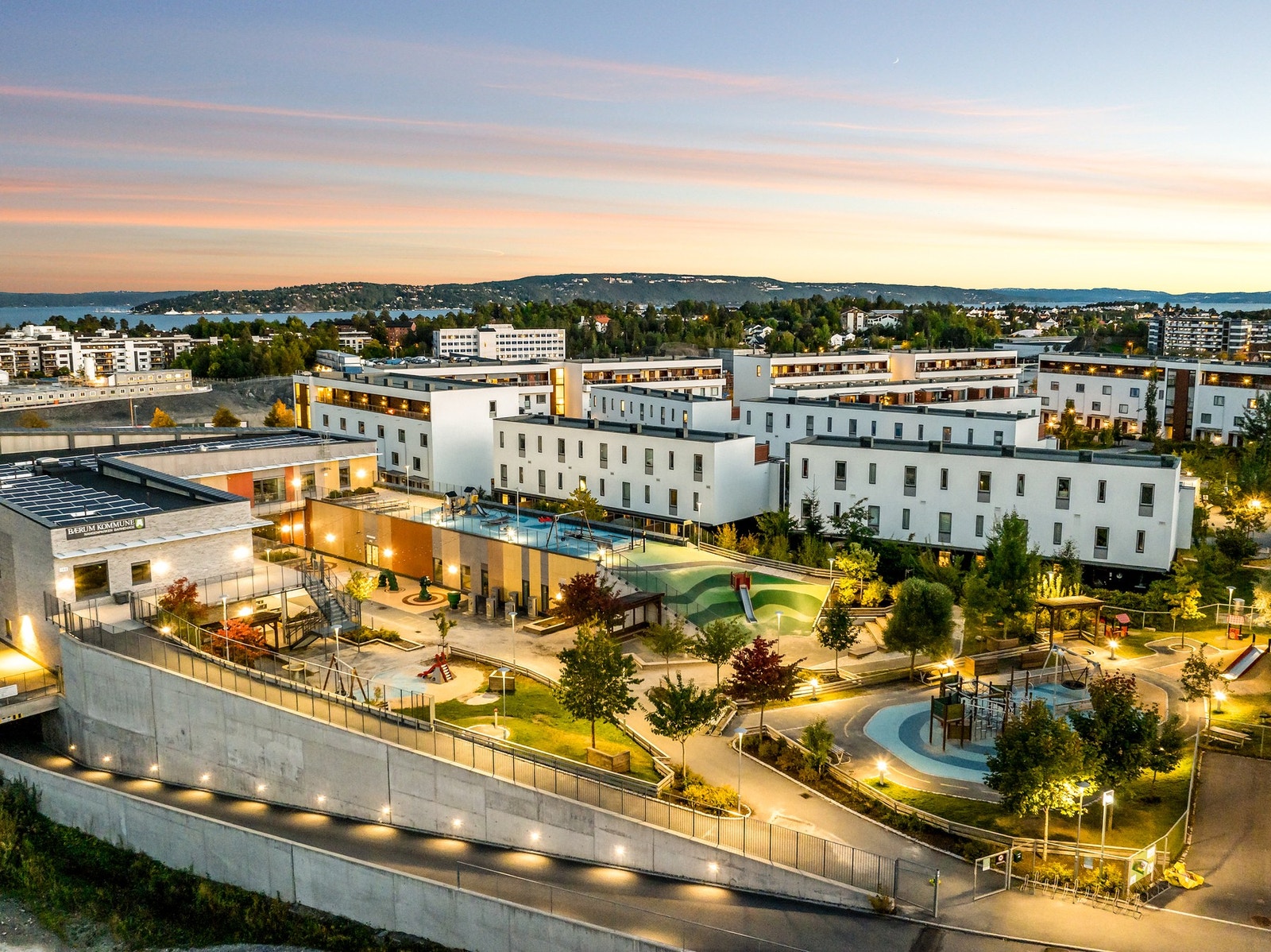 Nansenparken barnehage ligger 200 meter unna - en av mange supre barnehagen i umiddelbar avstand Galleribilde
