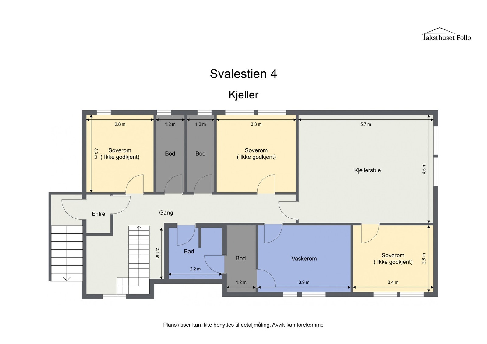 Plantegning kjeller. Galleribilde