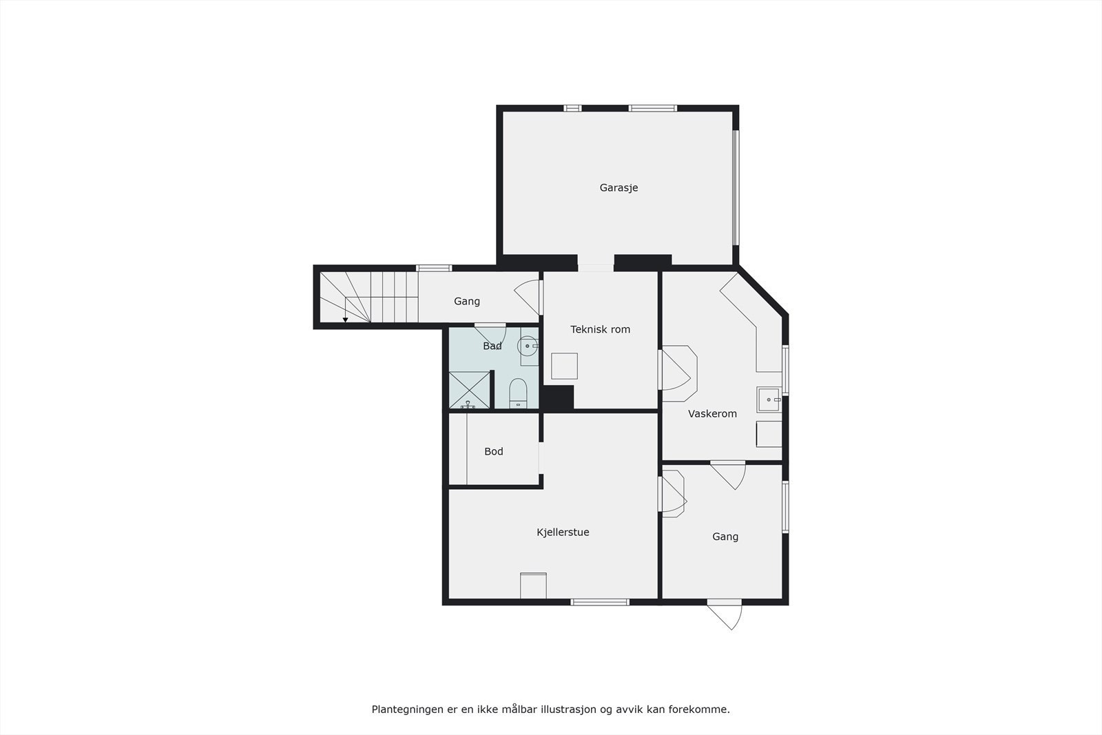 Plantegning kjeller Galleribilde