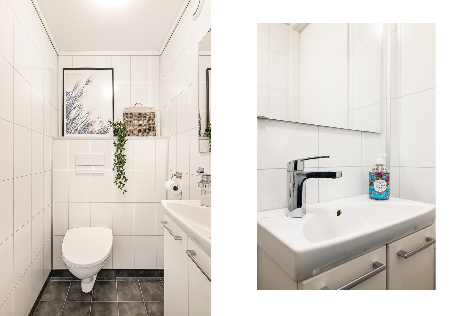 - Det er separat toalettrom med vegghengt toalett og baderomsinnreding - Galleribilde