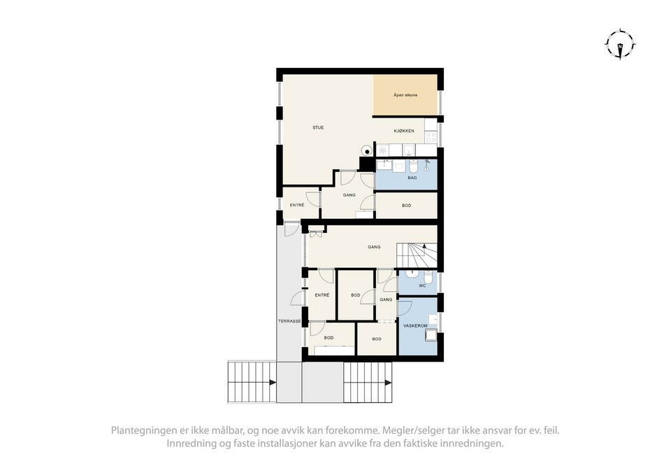 Plantegning underetasje med utleiedel. Galleribilde