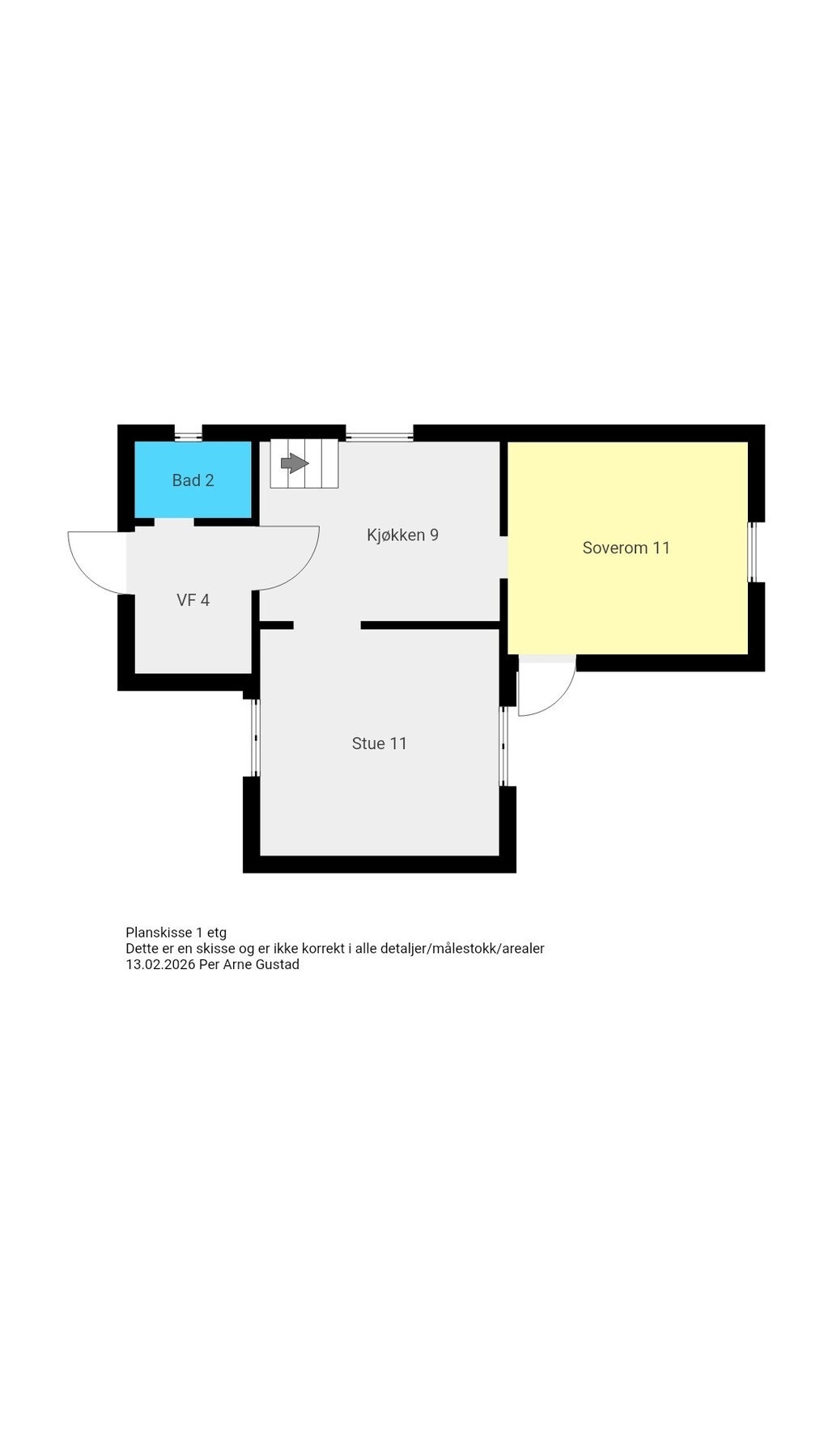 Planskisse - 1. etasje Galleribilde