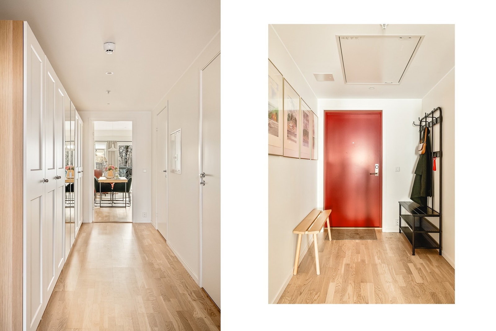 Tilknyttet entréen finner man en praktisk garderobe Galleribilde