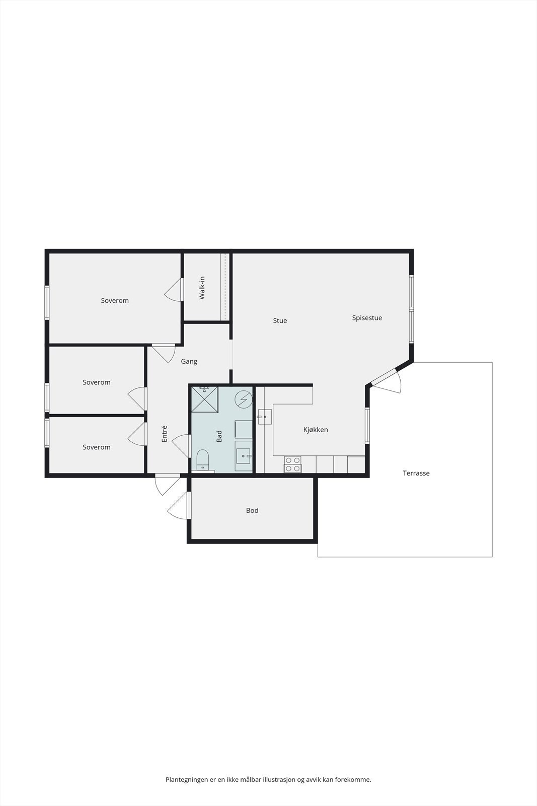 Plantegning for leiligheten. Galleribilde