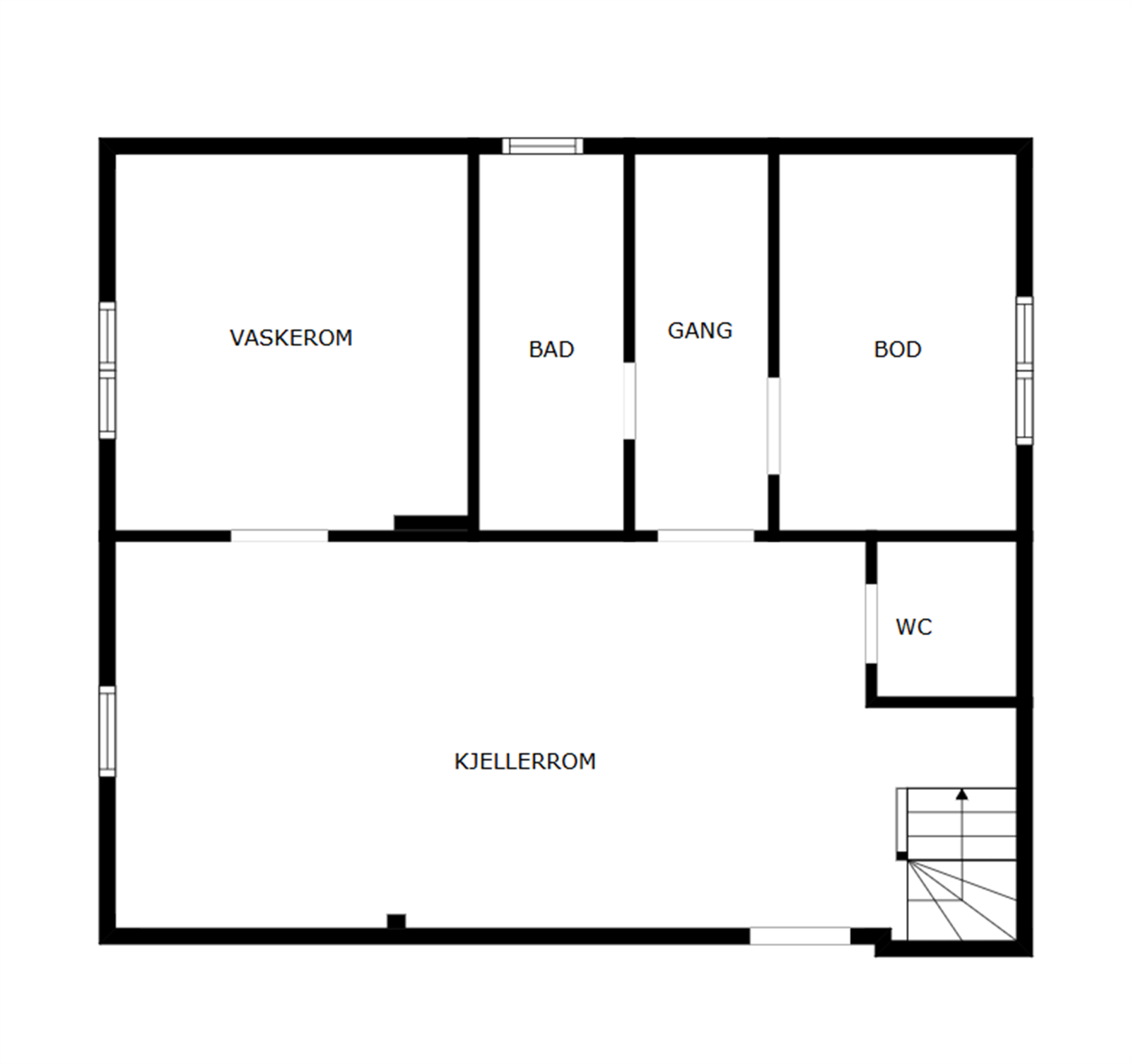 Veiledende skisse av kjeller. Galleribilde