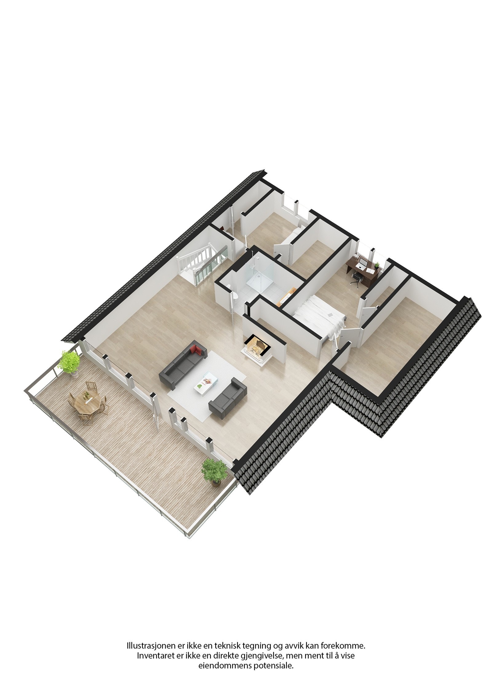 Plantegning 2. etasje Galleribilde